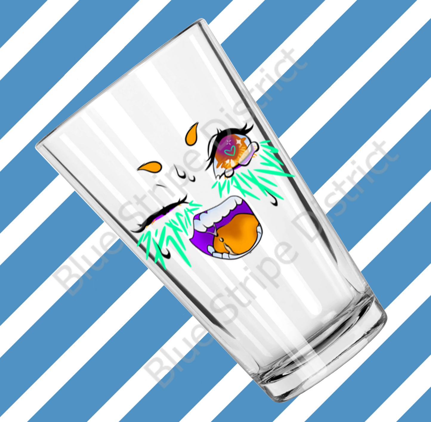 16 oz Winkier Ahegao Glass