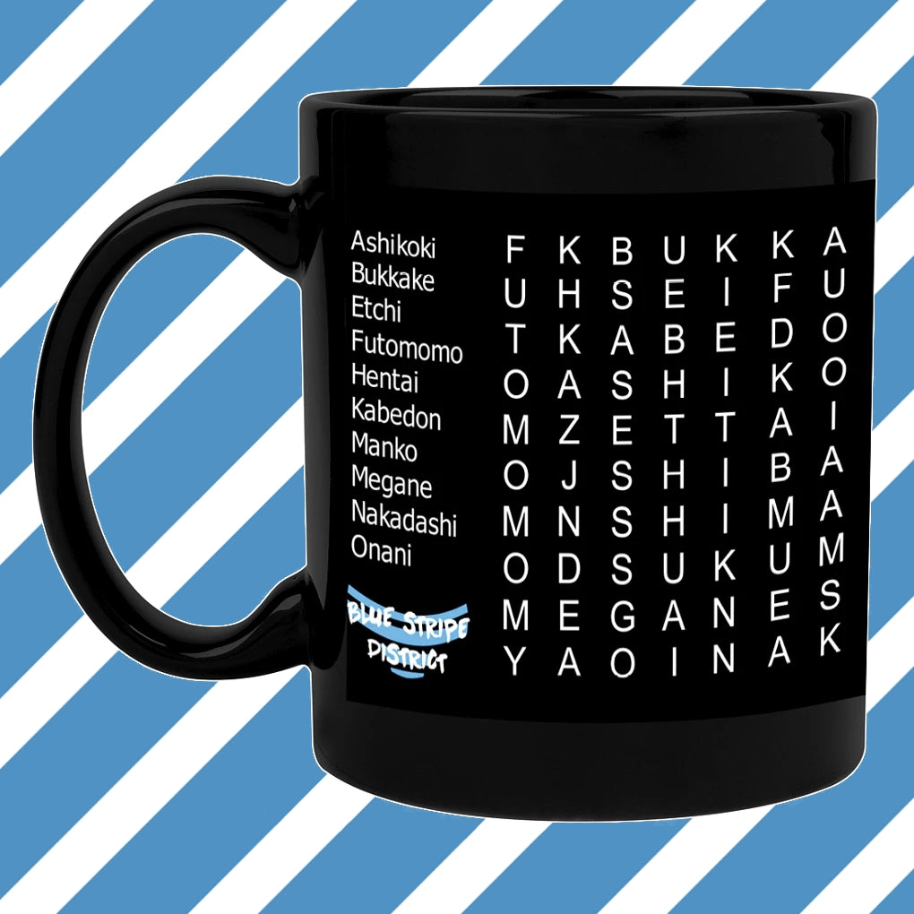 Lewd Anime Hentai Word Search Mug