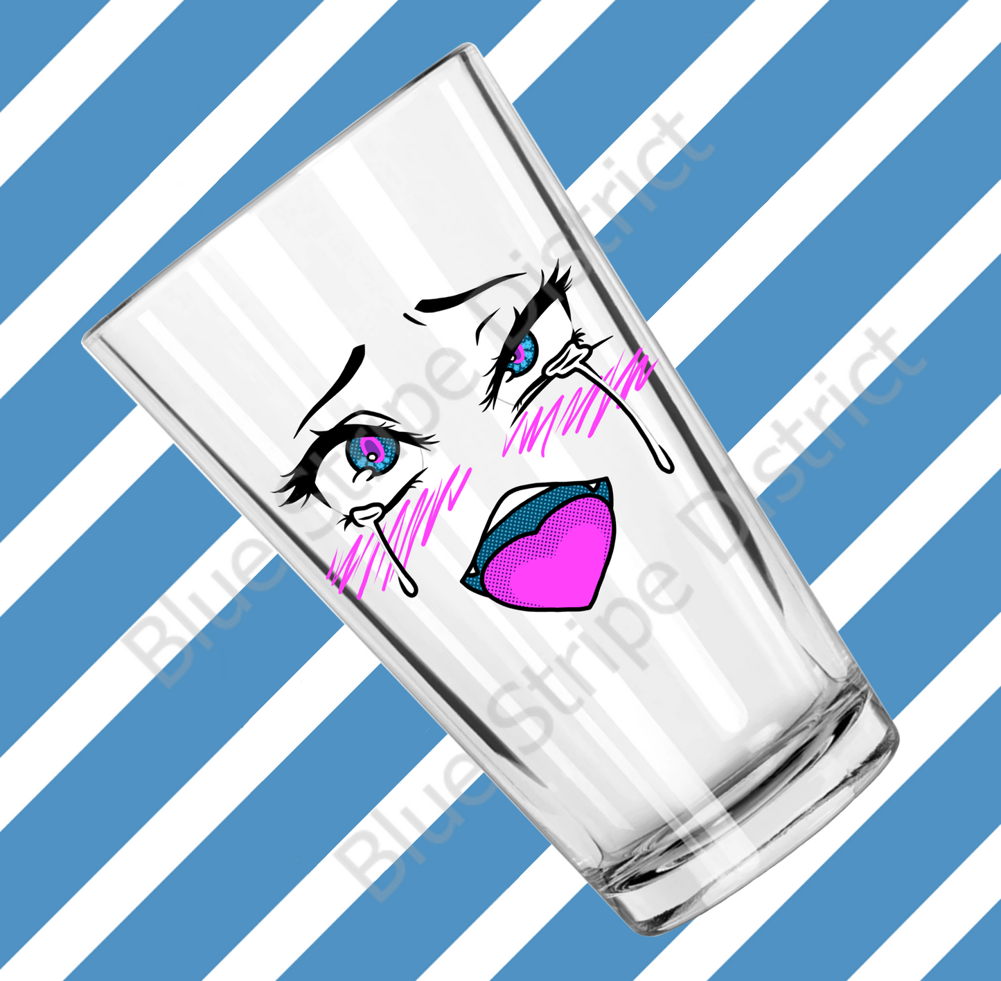 16oz Lewd Ahegao Glass